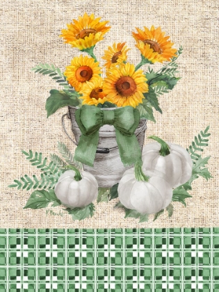 Picture of SAGE SUNFLOWER BUCKET VERTICAL