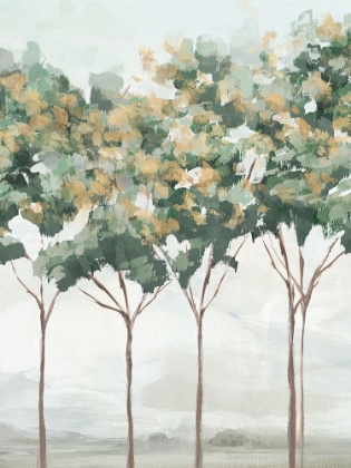 Picture of GREEN AND GOLD TREES II