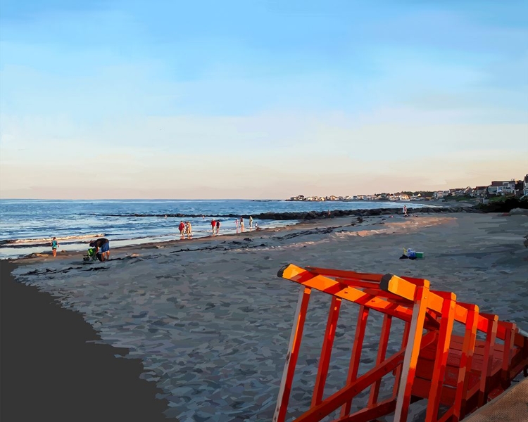 Picture of SUMMER EVENING ON THE BEACH