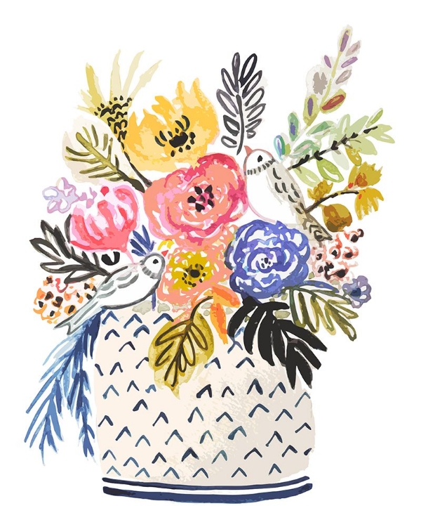 Picture of COTTAGE BIRD VASE
