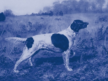 Picture of ANTIQUE BLUE DOGS I