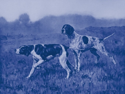 Picture of ANTIQUE BLUE DOGS II