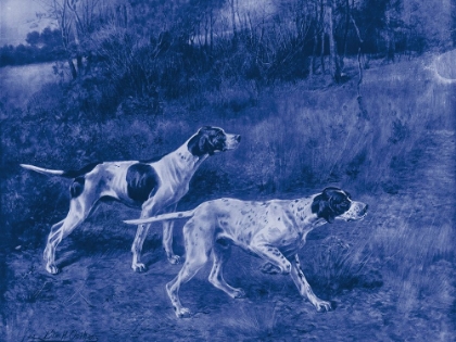 Picture of ANTIQUE BLUE DOGS III