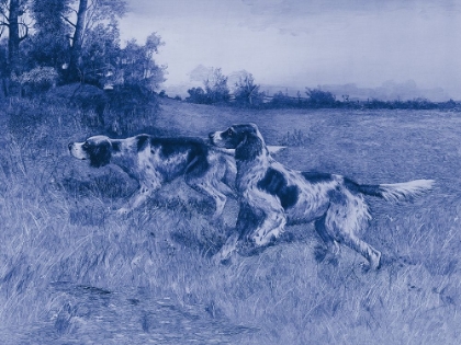 Picture of ANTIQUE BLUE DOGS IV