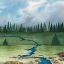 Picture of TREES BY THE RIVER II