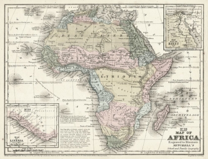 Picture of MITCHELLS MAP OF AFRICA