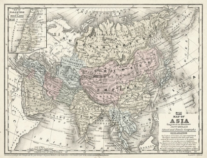 Picture of MITCHELLS MAP OF ASIA