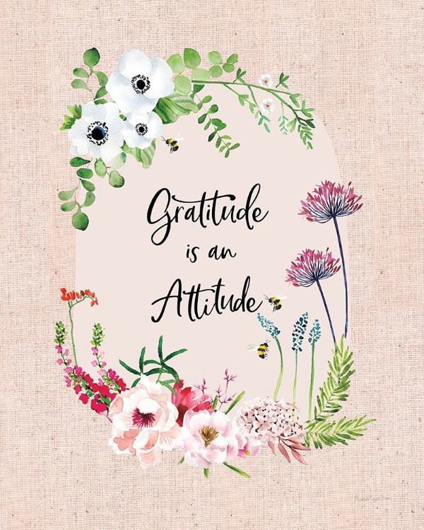 Picture of GRATITUDE FLOWERS II LINEN