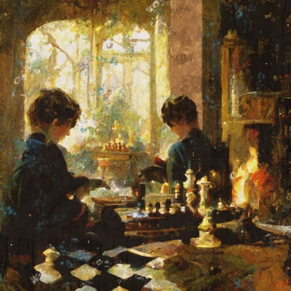 Picture of CHESS PLAYERS OVERSIZED