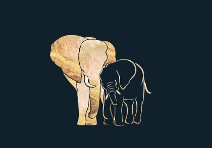 Picture of BLACK GOLD ELEPHANTS 1