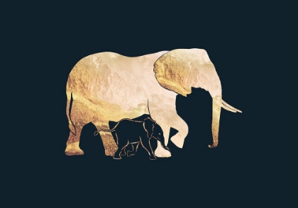 Picture of BLACK GOLD ELEPHANTS 2