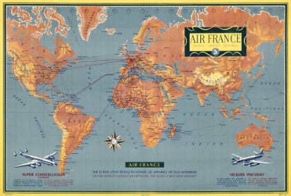 Picture of AIR FRANCE AIRLINE MAP