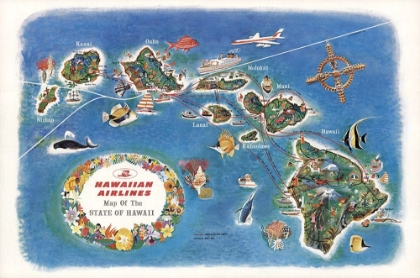 Picture of HAWAIIAN AIRLINES MAP