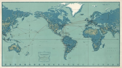 Picture of PAN AMERICAN WORLD AIRWAYS MAP II