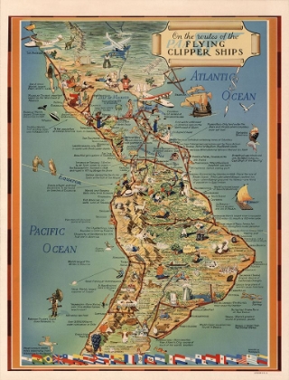 Picture of FLYING CLIPPER SHIP MAP