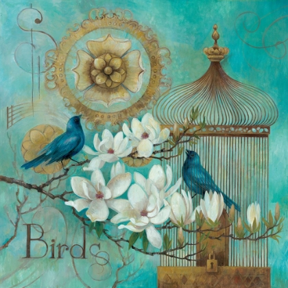 Picture of BLUE BIRDS AND MAGNOLIA