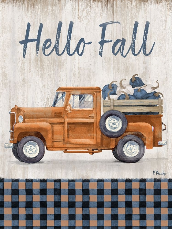 Picture of TRUCKIN INTO FALL VERTICAL II - NAVY