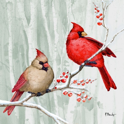 Picture of SNOWY CARDINALS I