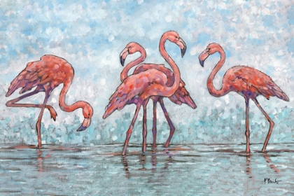 Picture of IMPRESSIONS OF FLAMINGOS HORIZONTAL
