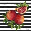 Picture of POMEGRANATE BUNCH II - STRIPES