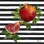 Picture of POMEGRANATE BUNCH IV - STRIPES