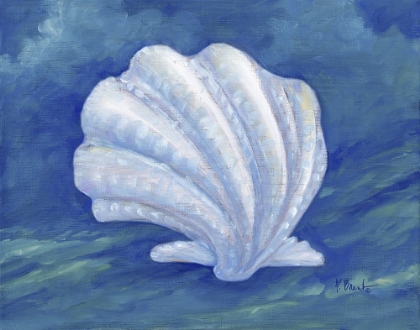 Picture of IMPRESSIONS OF SHELLS IV - SCALLOP - INDIGO