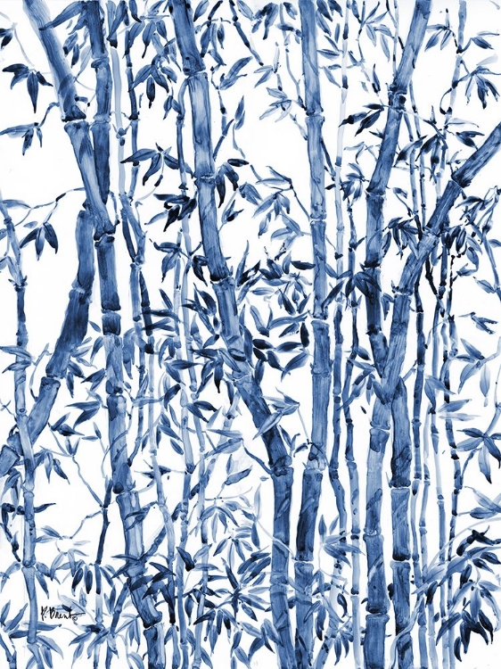 Picture of BAMBOO GROVE VERTICAL - BLUE