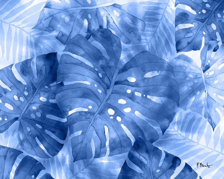 Picture of TIE DYE PALM FROND - INDIGO