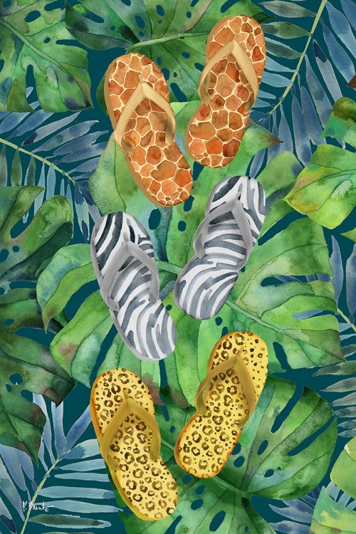 Picture of ANIMAL PRINT FLIP FLOPS VERTICAL I