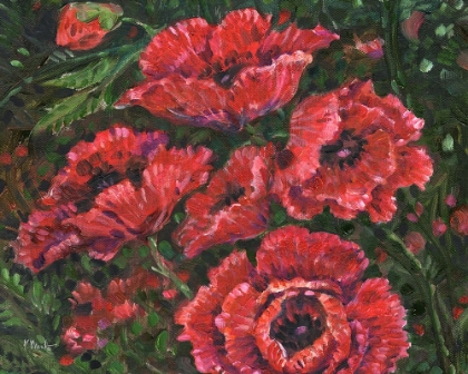 Picture of IMPRESSIONS OF POPPIES HORIZONTAL I
