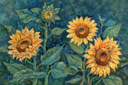 Picture of IMPRESSIONS OF SUNFLOWERS HORIZONTAL