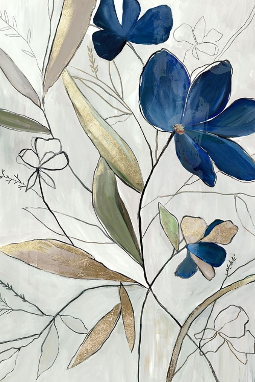 Picture of MODERN BLUE FLORAL II