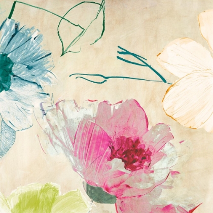 Picture of COLORFUL FLORAL COMPOSITION I (DETAIL)
