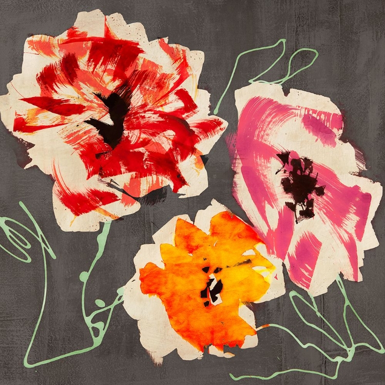 Picture of NEON FLOWERS I (DETAIL)