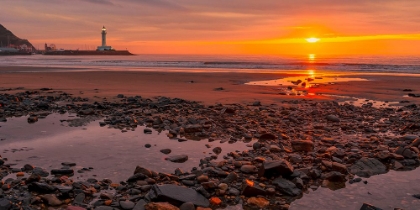 Picture of SUNSET ON THE COAST OF YORKSHIRE, UK