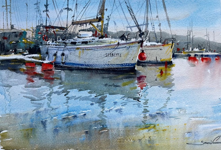 Picture of YACHTS WATERCOLOR