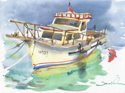Picture of YACHT PAINTING WATERCOLOR
