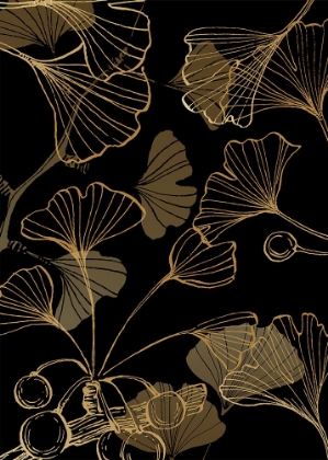 Picture of GINKGO BOTANICAL MID CENTURY ABSTRACT GEOMETRICAL