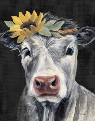 Picture of PRETTY COW ON BLACK