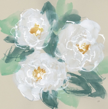 Picture of PEONIES ON CREAM I