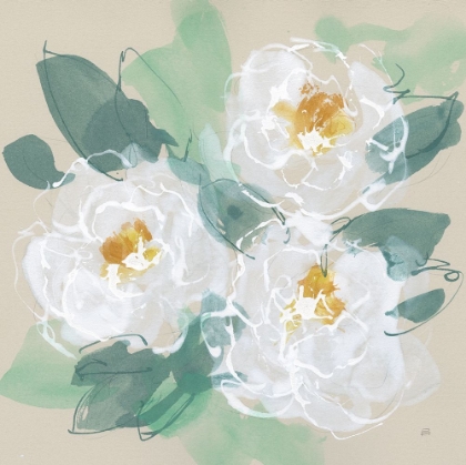 Picture of PEONIES ON CREAM II