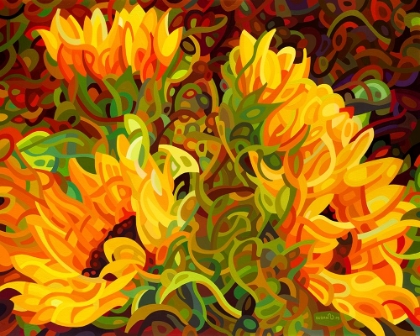 Picture of FOUR SUNFLOWERS