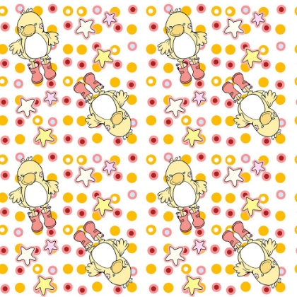 Picture of PINK AND ORANGE DUCKY DOTS