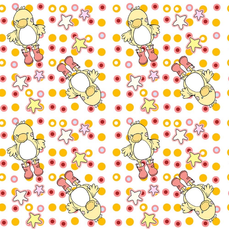 Picture of PINK AND ORANGE DUCKY DOTS