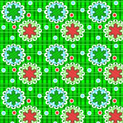 Picture of PLAID SNOWFLAKES