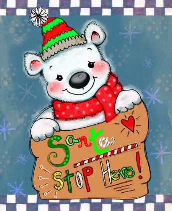 Picture of SANTA STOP HERE BEAR