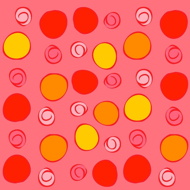 Picture of PINK AND ORANGE CIRCLES