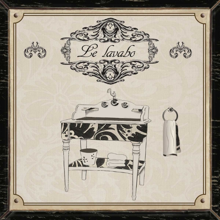 Picture of LE LAVABO - BLACK AND CREAM