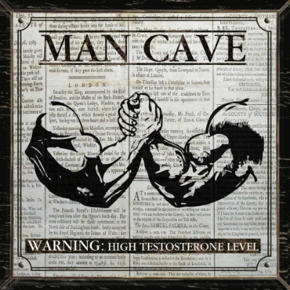 Picture of MAN CAVE - BLACK AND WHITE