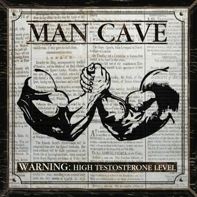 Picture of MAN CAVE - BLACK AND WHITE